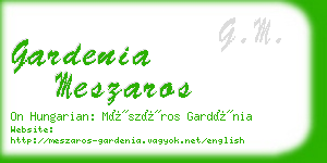 gardenia meszaros business card